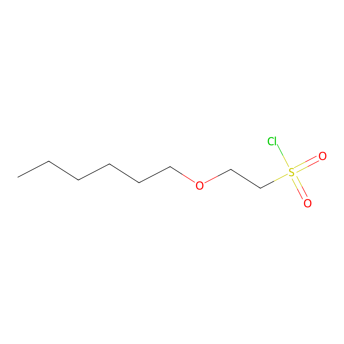 2-(Hexyloxy)ethane-1-sulfonyl chloride molecular structure, CAS 1339722-84-7