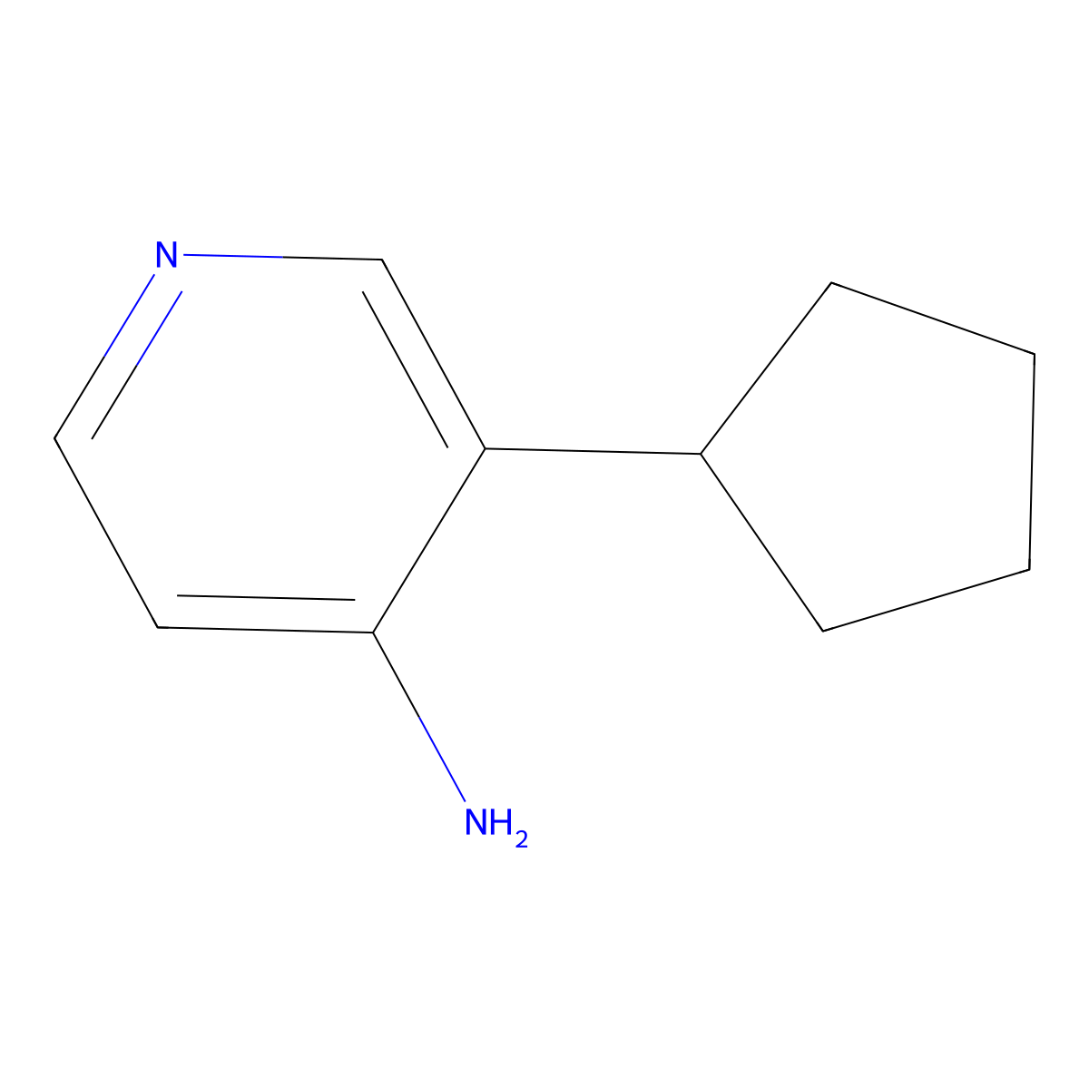 4-Amino-3-cyclopentylpyridine molecular structure, CAS 1339724-05-8