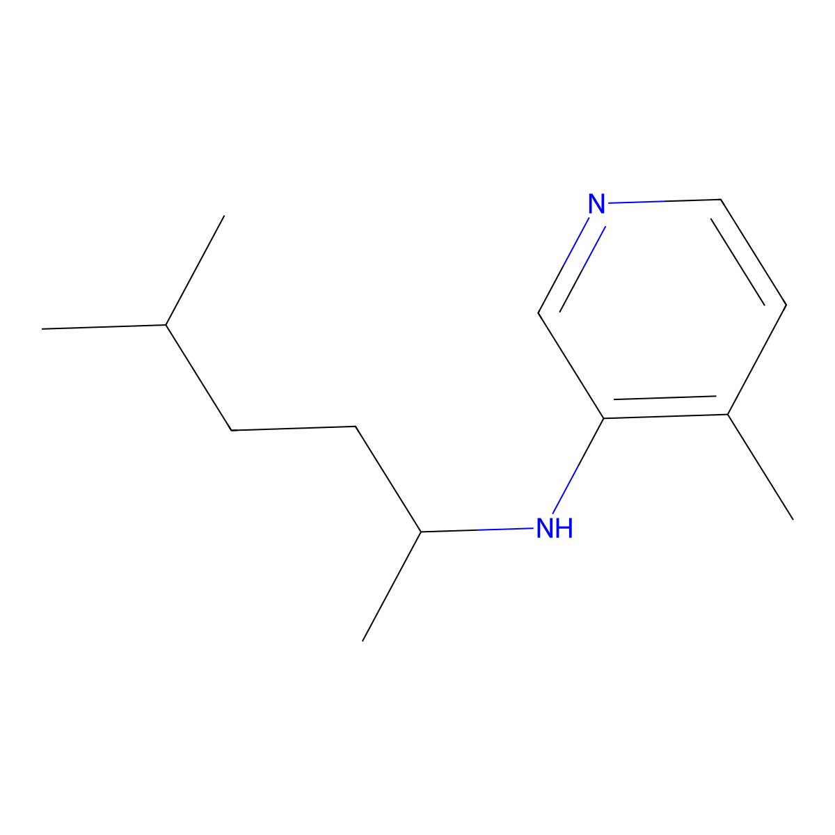 4-methyl-N-(5-methylhexan-2-yl)pyridin-3-amine molecular structure, CAS 1339726-25-8