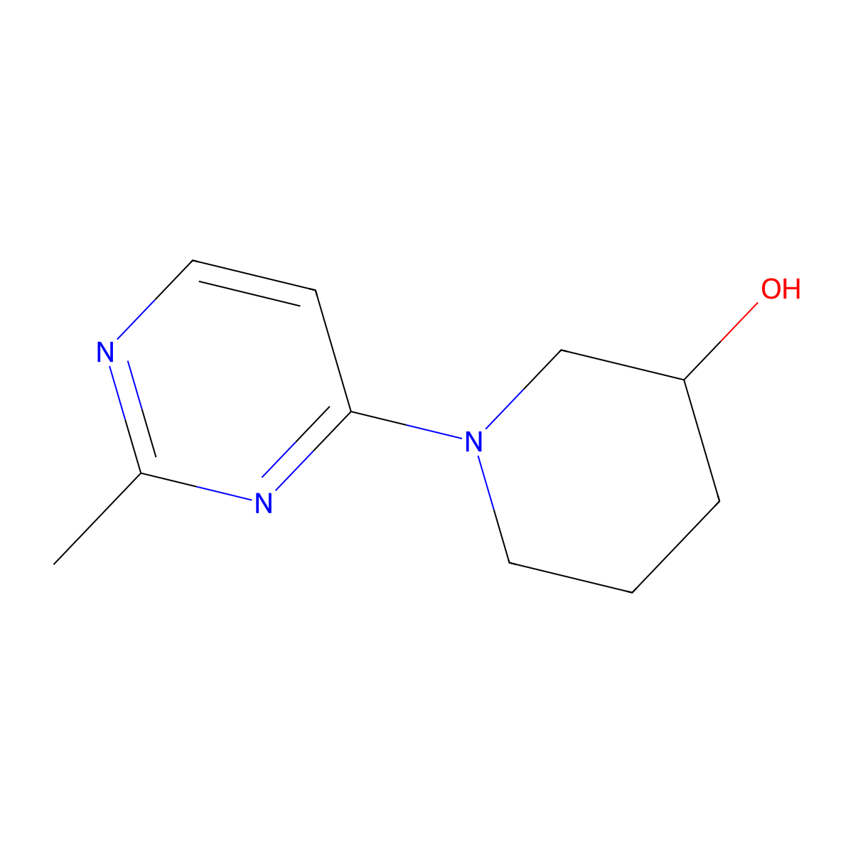 1-(2-Methylpyrimidin-4-yl)piperidin-3-ol molecular structure, CAS 1339727-36-4