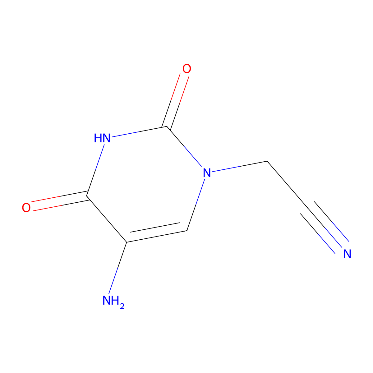2-(5-Amino-2,4-dioxo-1,2,3,4-tetrahydropyrimidin-1-YL)acetonitrile molecular structure, CAS 1339728-98-1