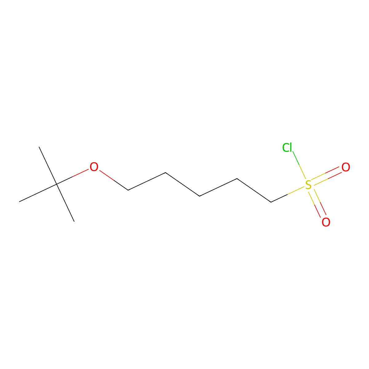 5-(Tert-butoxy)pentane-1-sulfonyl chloride molecular structure, CAS 1339730-99-2