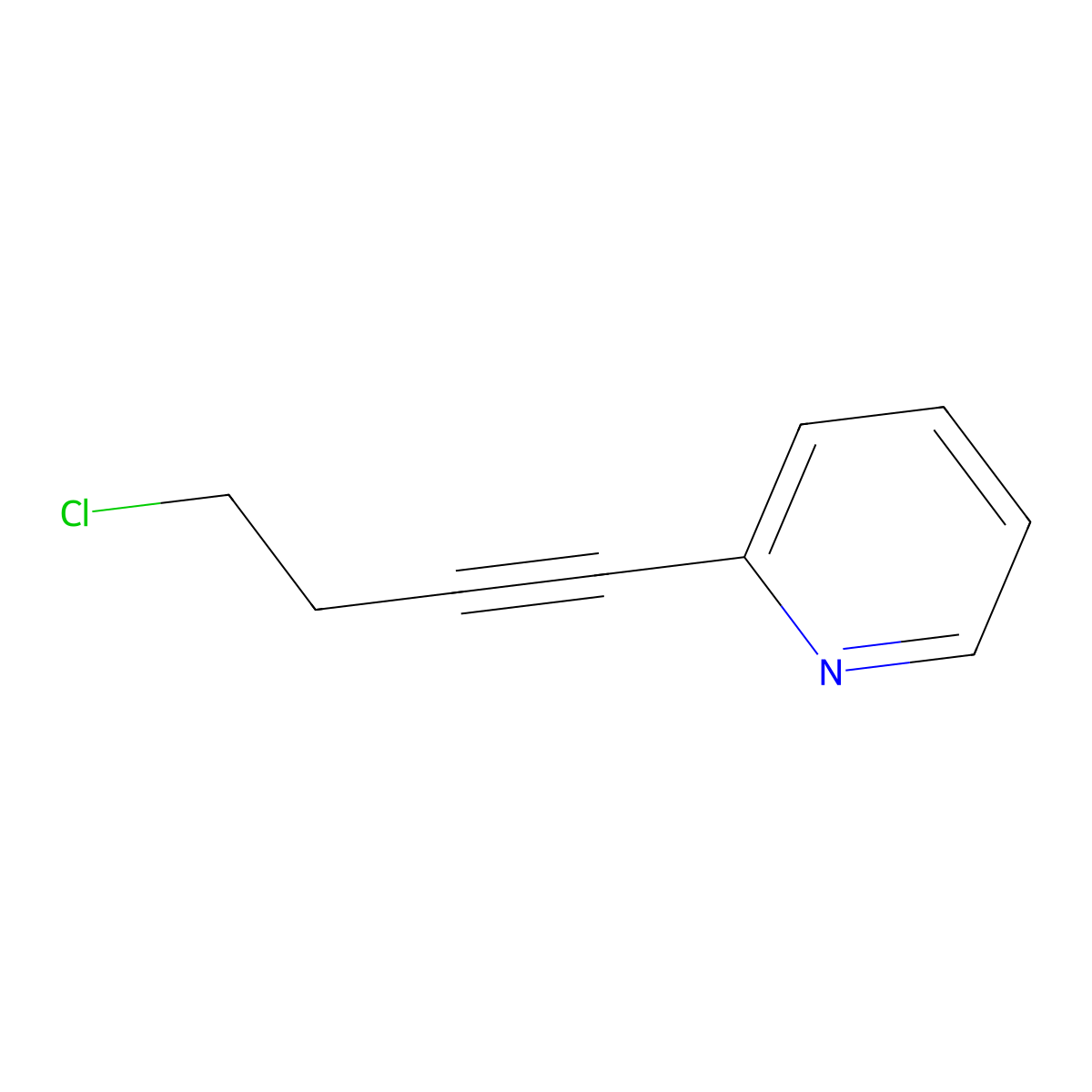 2-(4-Chlorobut-1-yn-1-yl)pyridine molecular structure, CAS 1339733-13-9