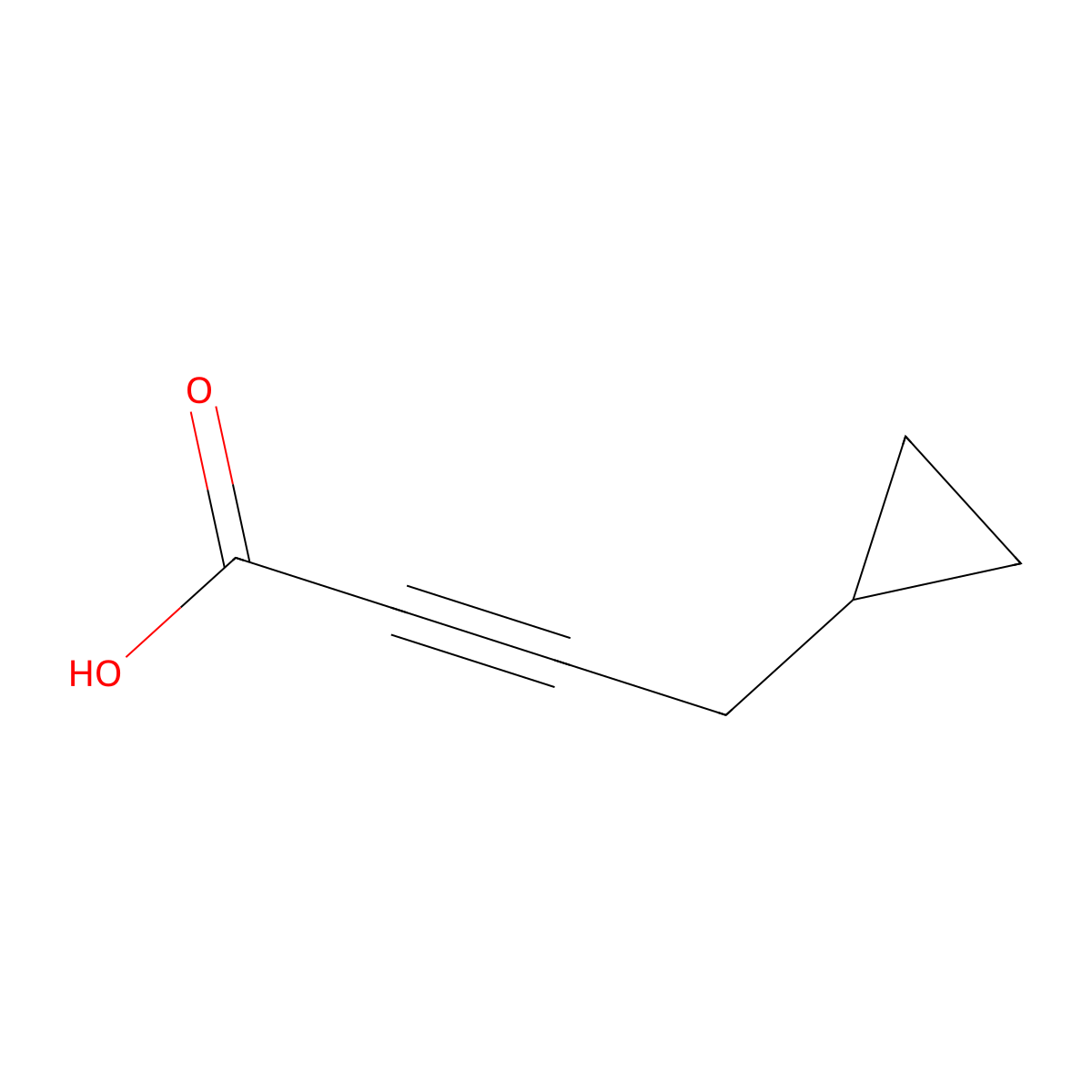 4-Cyclopropylbut-2-ynoic acid molecular structure, CAS 1339734-31-4