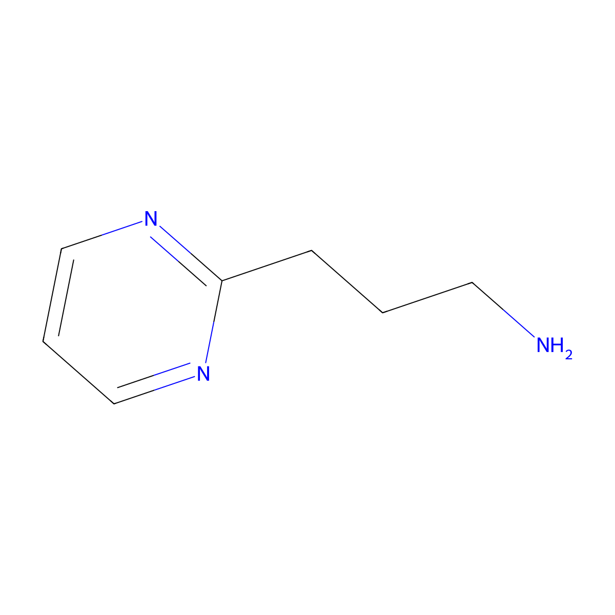 3-(Pyrimidin-2-yl)propan-1-amine molecular structure, CAS 1339736-51-4
