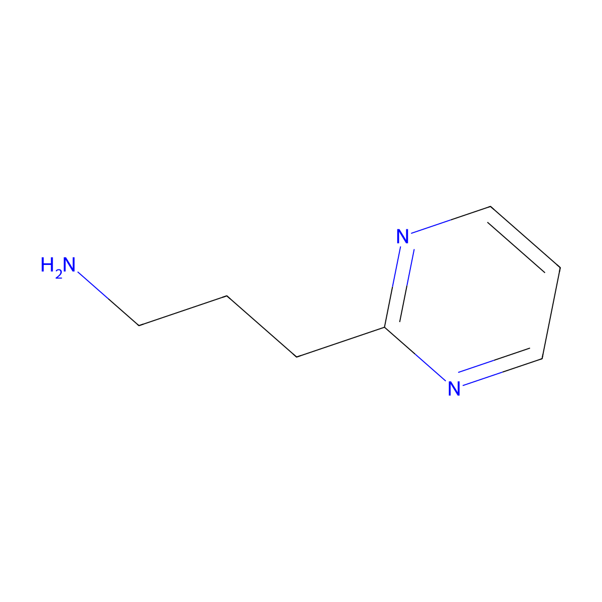 3-(Pyrimidin-2-yl)propan-1-amine molecular structure, CAS 1339736-51-4