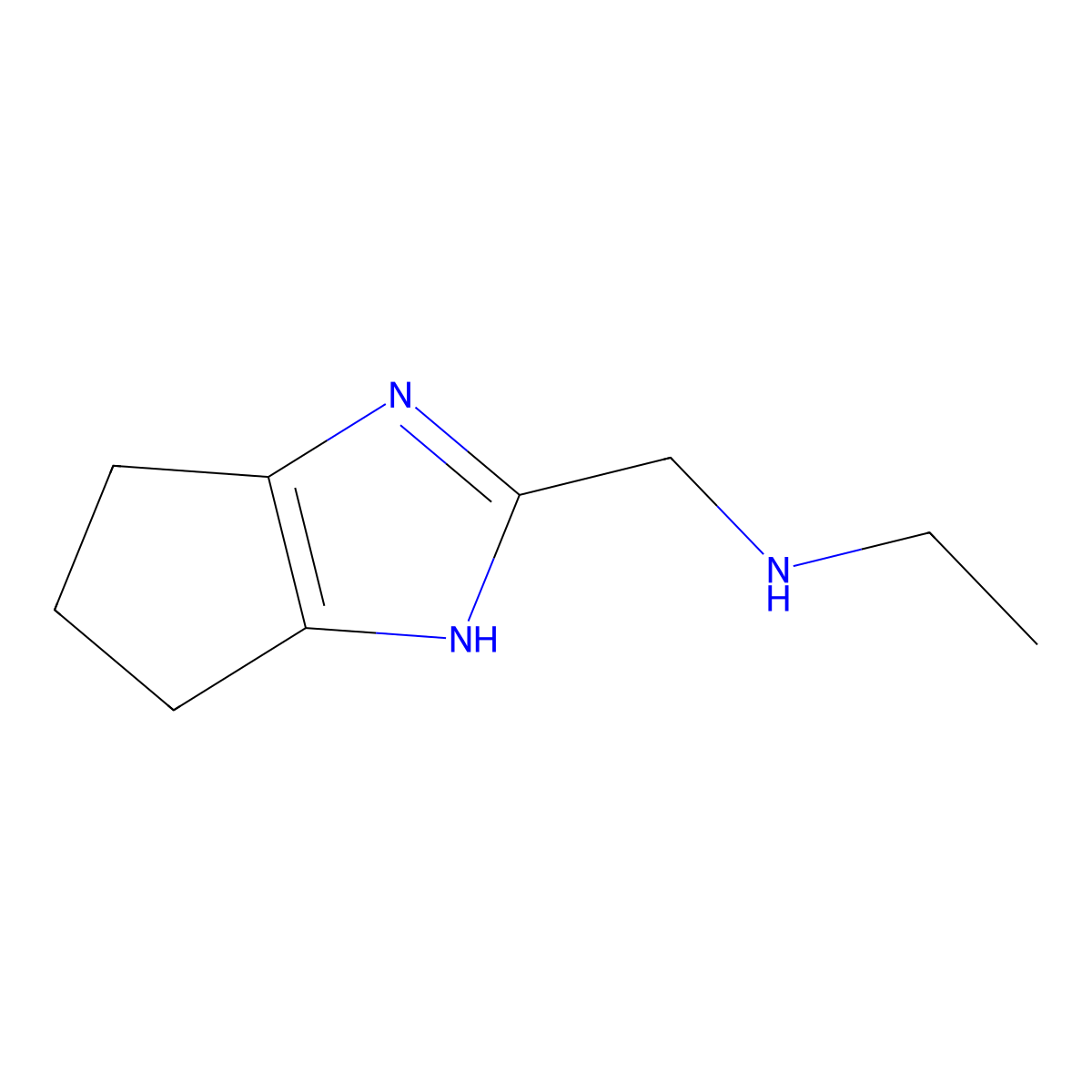 ({1H,4H,5H,6H-cyclopenta[d]imidazol-2-yl}methyl)(ethyl)amine molecular structure, CAS 1339739-41-1