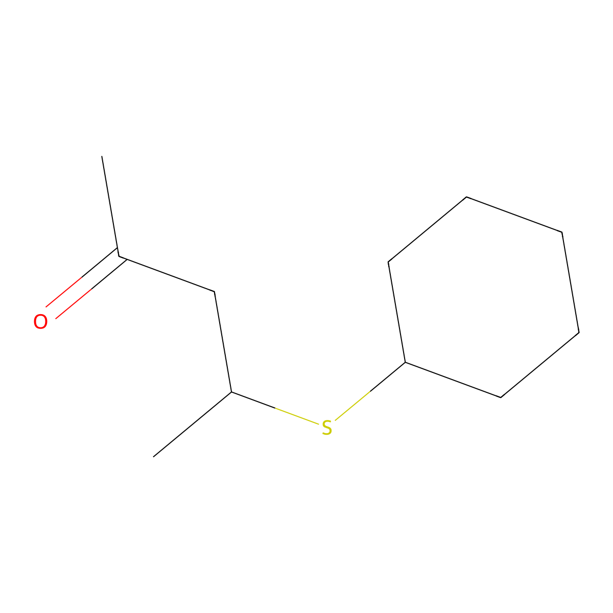 4-(Cyclohexylsulfanyl)pentan-2-one molecular structure, CAS 1339740-03-2