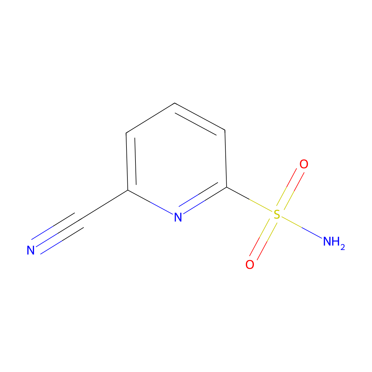 6-Cyanopyridine-2-sulfonamide molecular structure, CAS 1339740-43-0