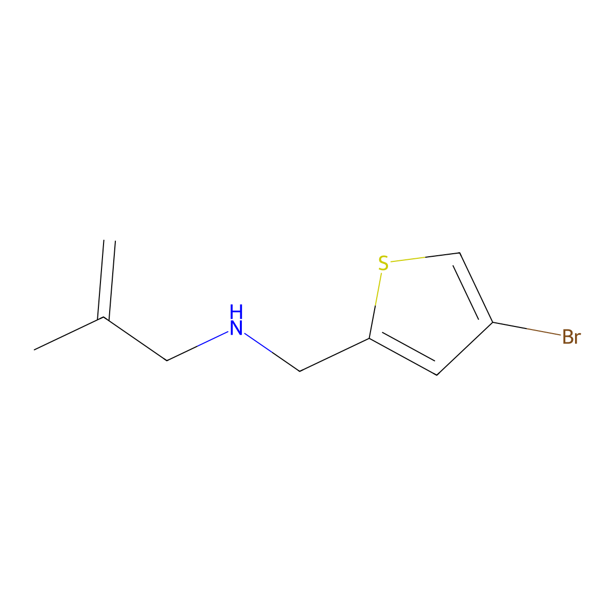 [(4-Bromothiophen-2-yl)methyl](2-methylprop-2-en-1-yl)amine molecular structure, CAS 1339745-01-5