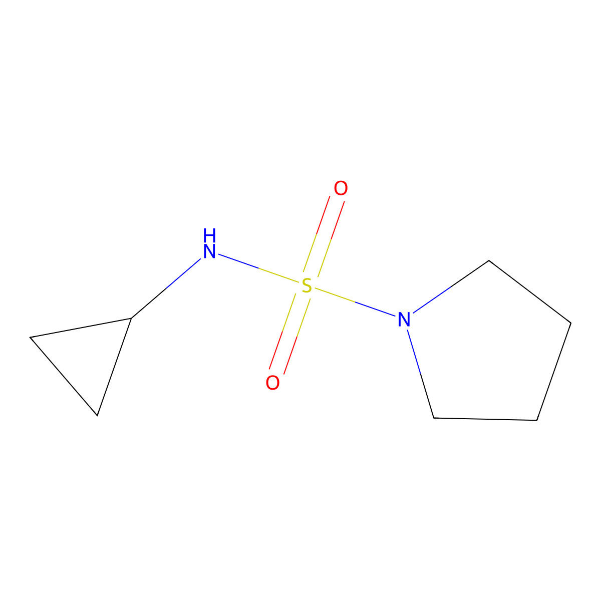 N-cyclopropylpyrrolidine-1-sulfonamide molecular structure, CAS 1339745-54-8