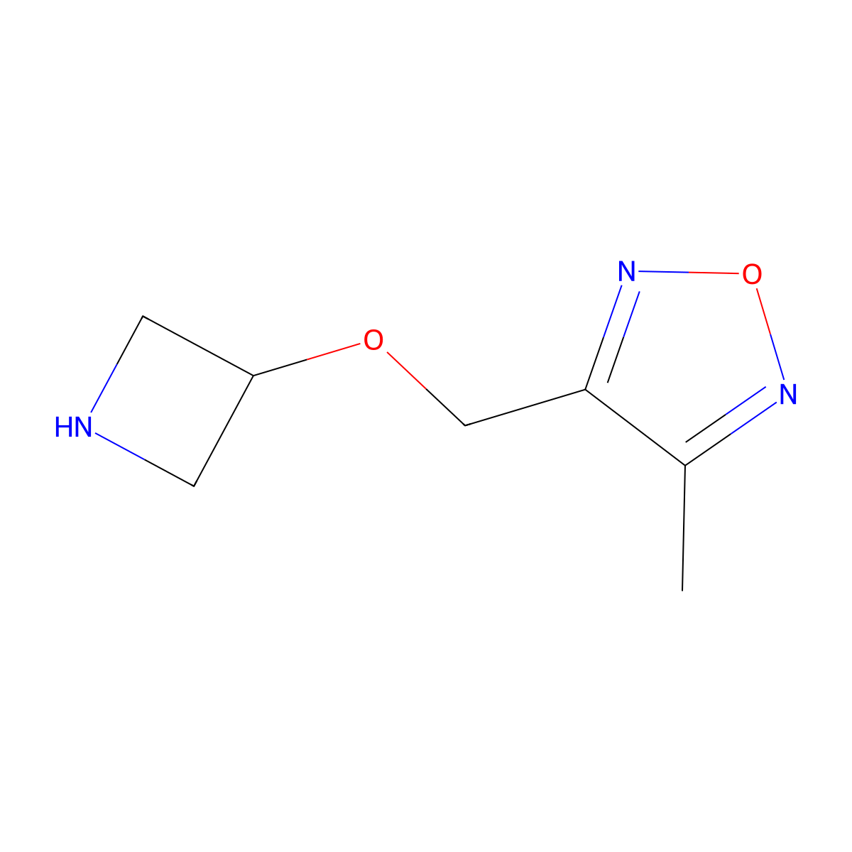 3-[(Azetidin-3-yloxy)methyl]-4-methyl-1,2,5-oxadiazole molecular structure, CAS 1339748-44-5