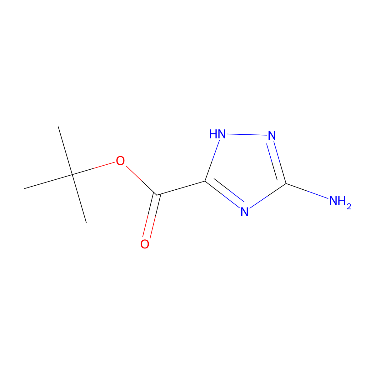 Tert-butyl 5-amino-1H-1,2,4-triazole-3-carboxylate molecular structure, CAS 1339749-97-1