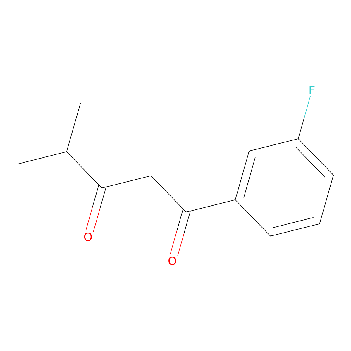 1-(3-Fluorophenyl)-4-methylpentane-1,3-dione molecular structure, CAS 1339752-71-4