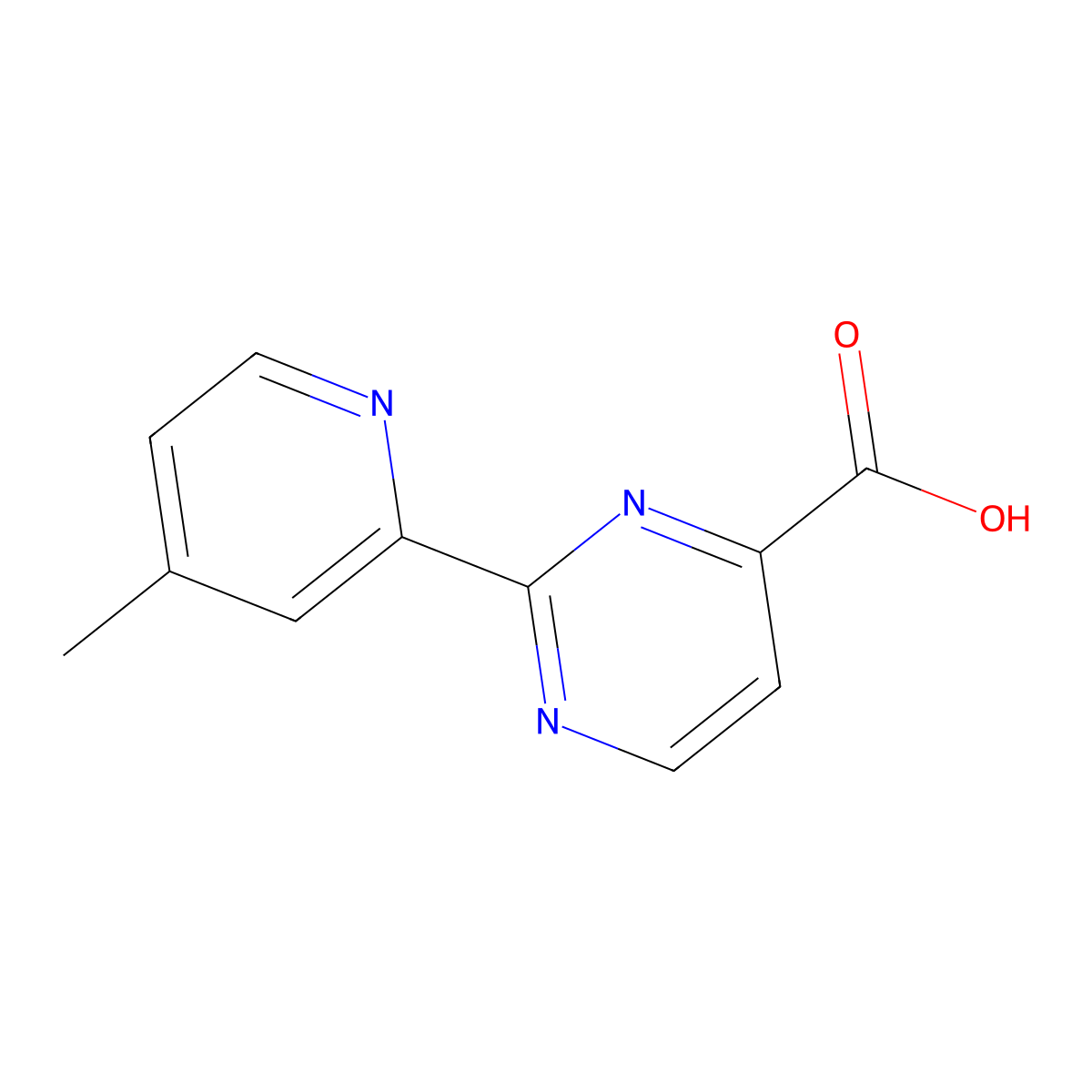 2-(4-Methylpyridin-2-yl)pyrimidine-4-carboxylic acid molecular structure, CAS 1339752-73-6