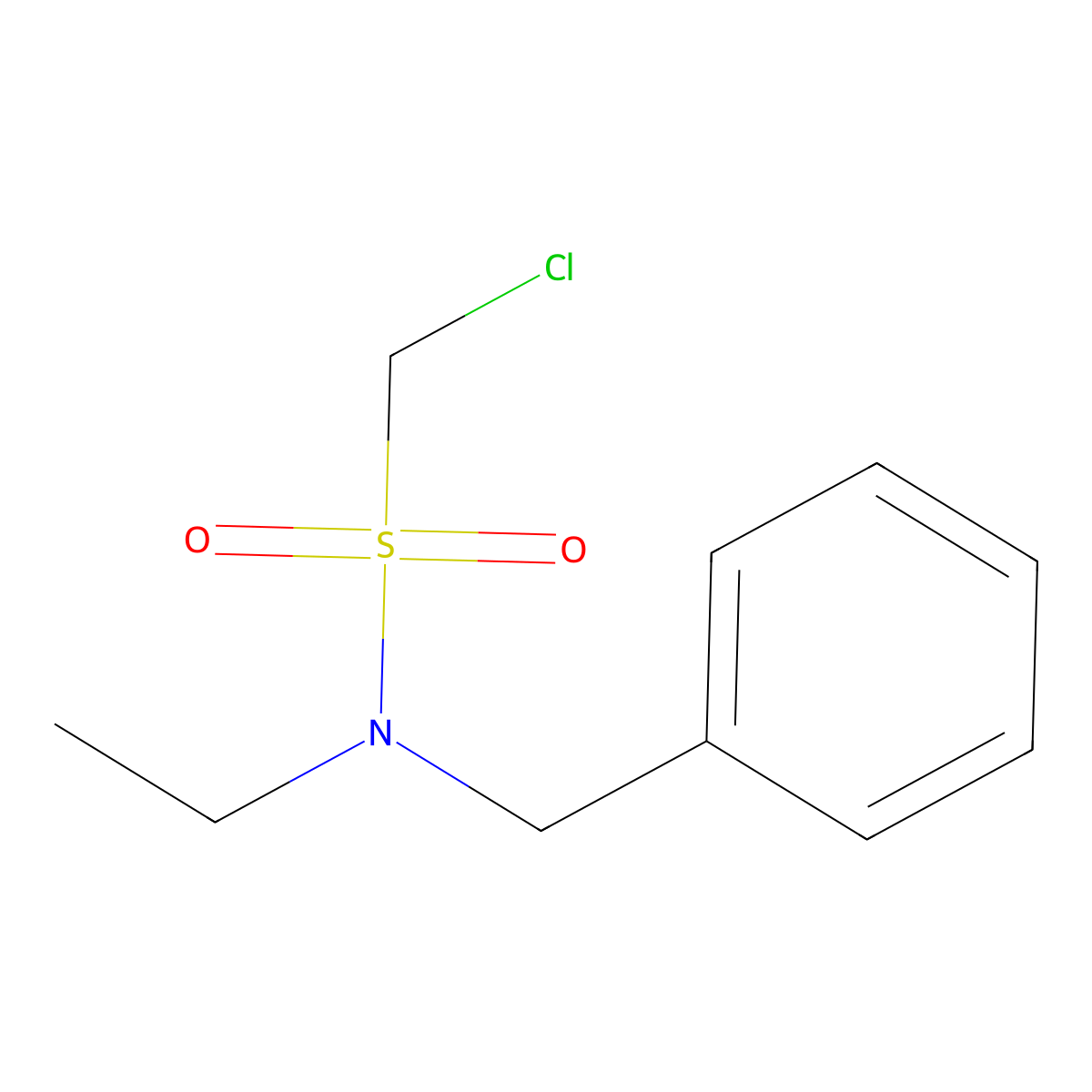 N-benzyl-1-chloro-N-ethylmethanesulfonamide molecular structure, CAS 1339753-90-0