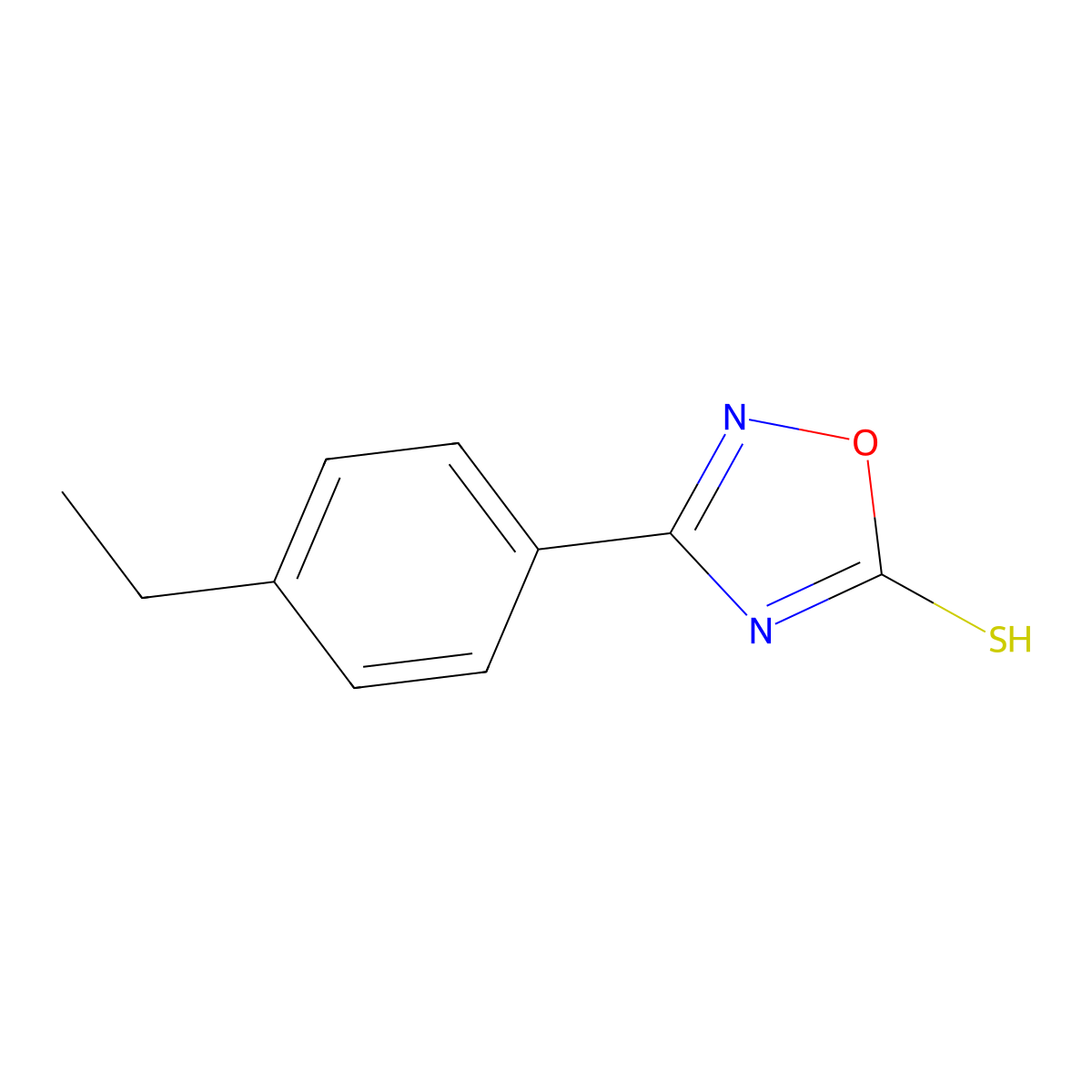 3-(4-Ethylphenyl)-1,2,4-oxadiazole-5-thiol molecular structure, CAS 1339756-90-9