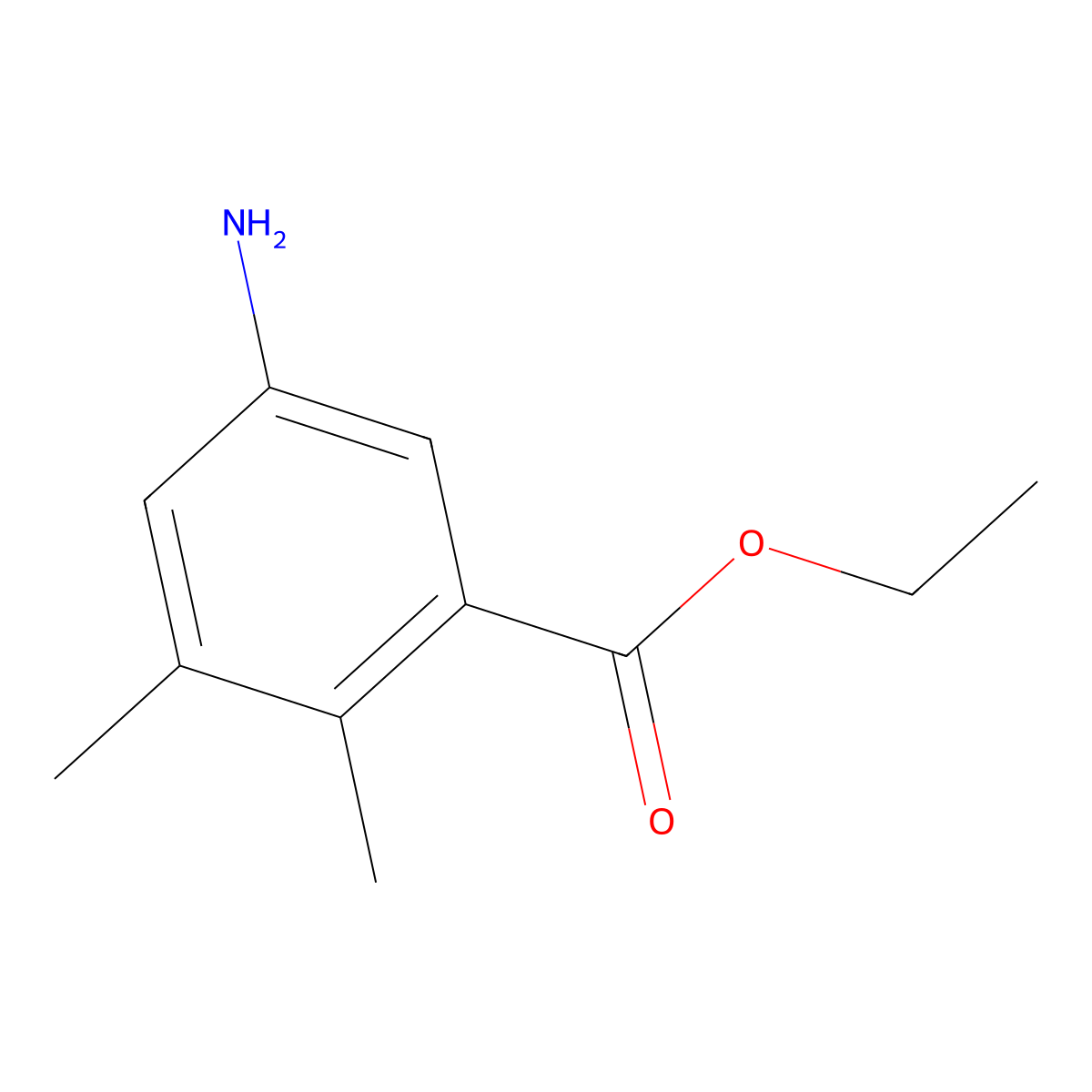 Ethyl 5-amino-2,3-dimethylbenzoate molecular structure, CAS 1339757-40-2