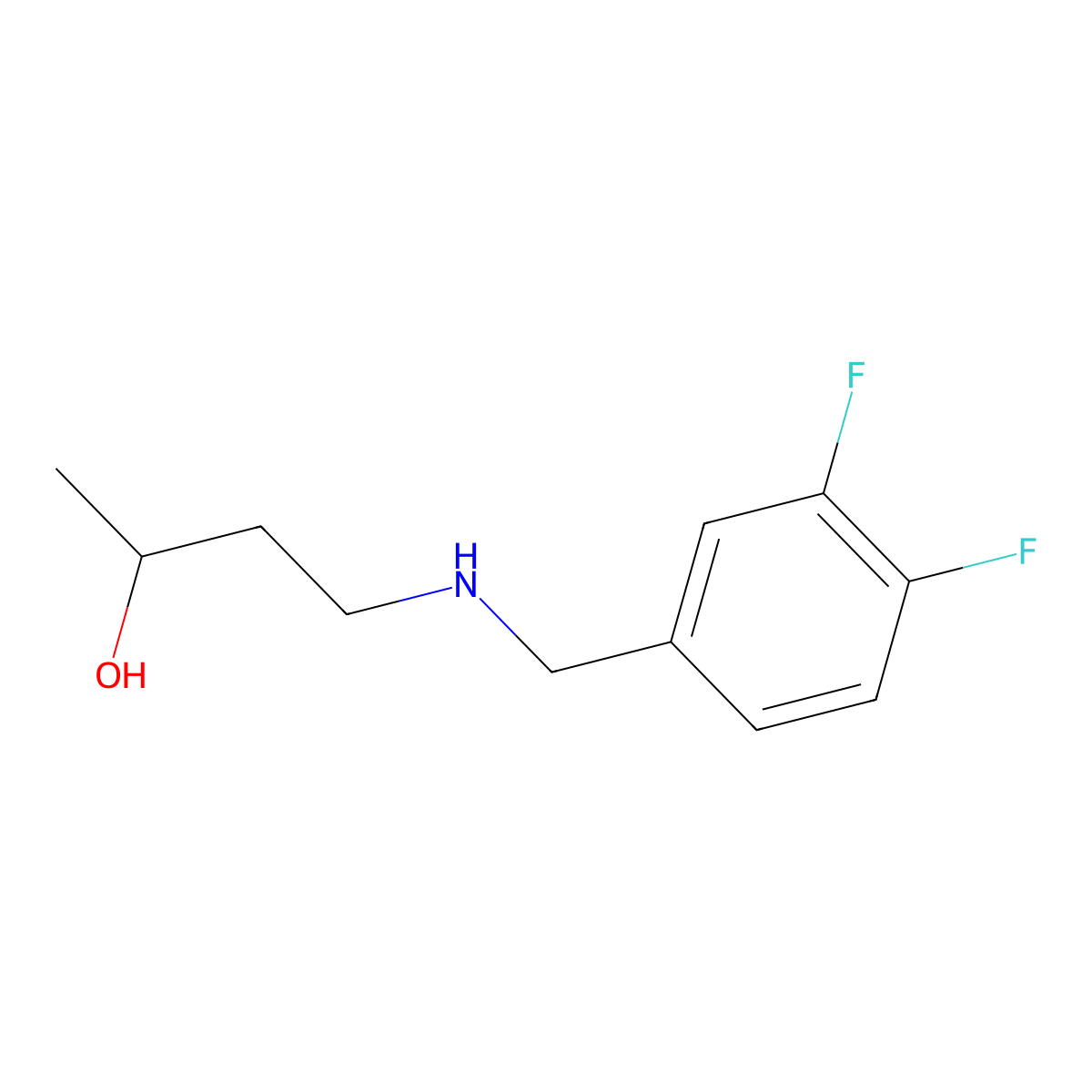 4-{[(3,4-Difluorophenyl)methyl]amino}butan-2-ol molecular structure, CAS 1339758-20-1