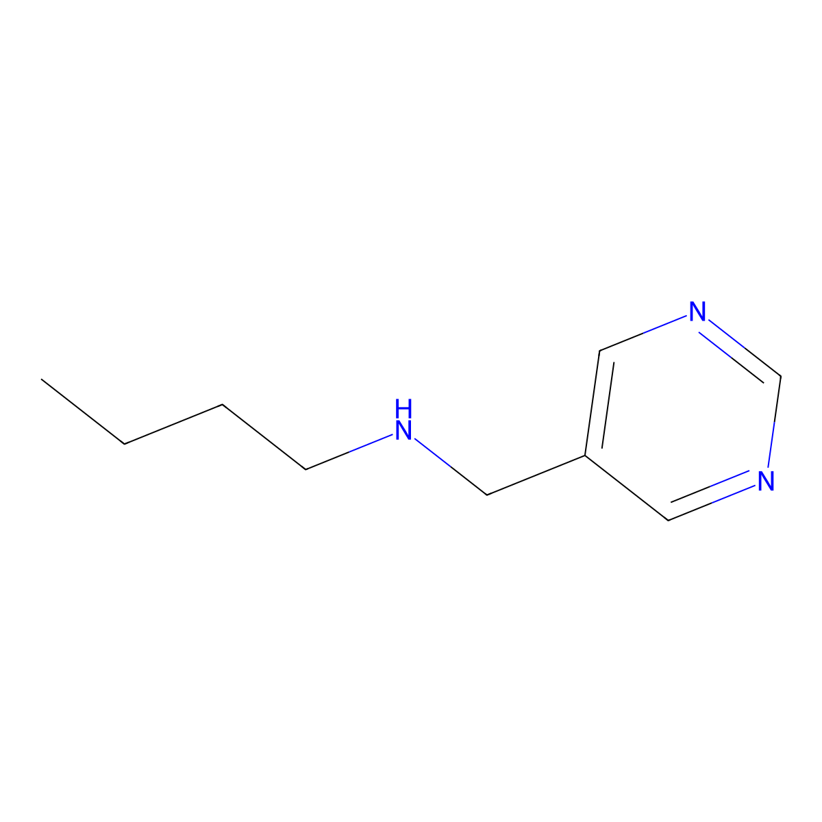 Butyl[(pyrimidin-5-yl)methyl]amine molecular structure, CAS 1339763-84-6