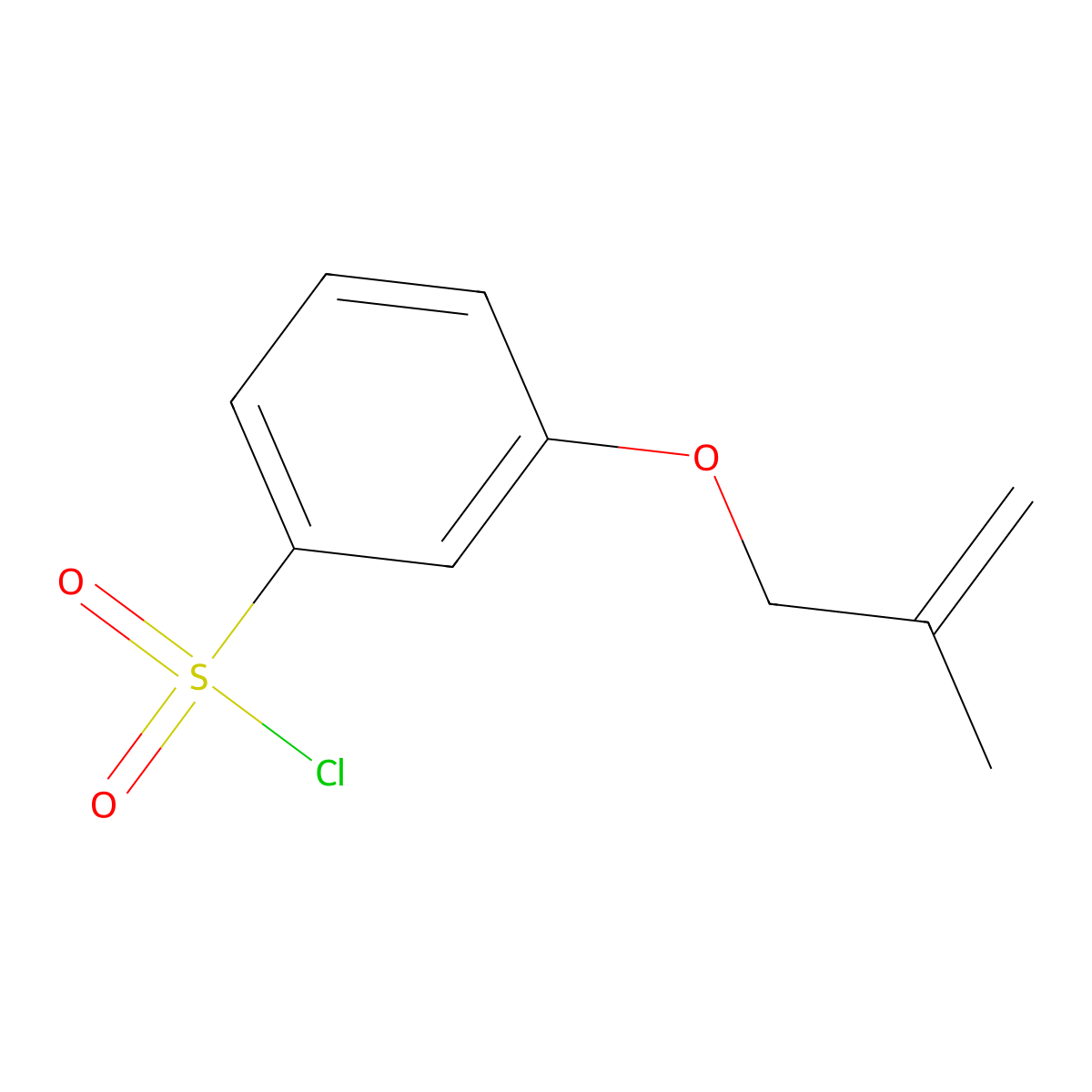 3-[(2-Methylprop-2-en-1-yl)oxy]benzene-1-sulfonyl chloride molecular structure, CAS 1339767-38-2