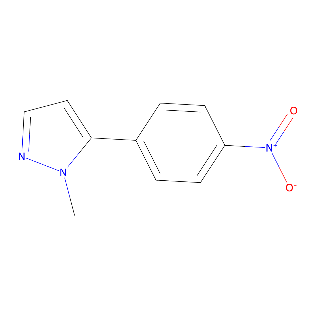 1-methyl-5-(4-nitrophenyl)-1H-pyrazole molecular structure, CAS 1339768-47-6