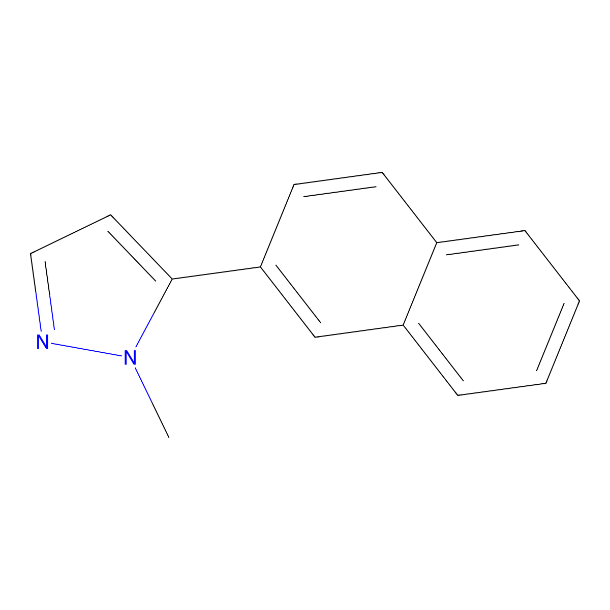 1-Methyl-5-naphthalen-2-ylpyrazole molecular structure, CAS 1339768-55-6