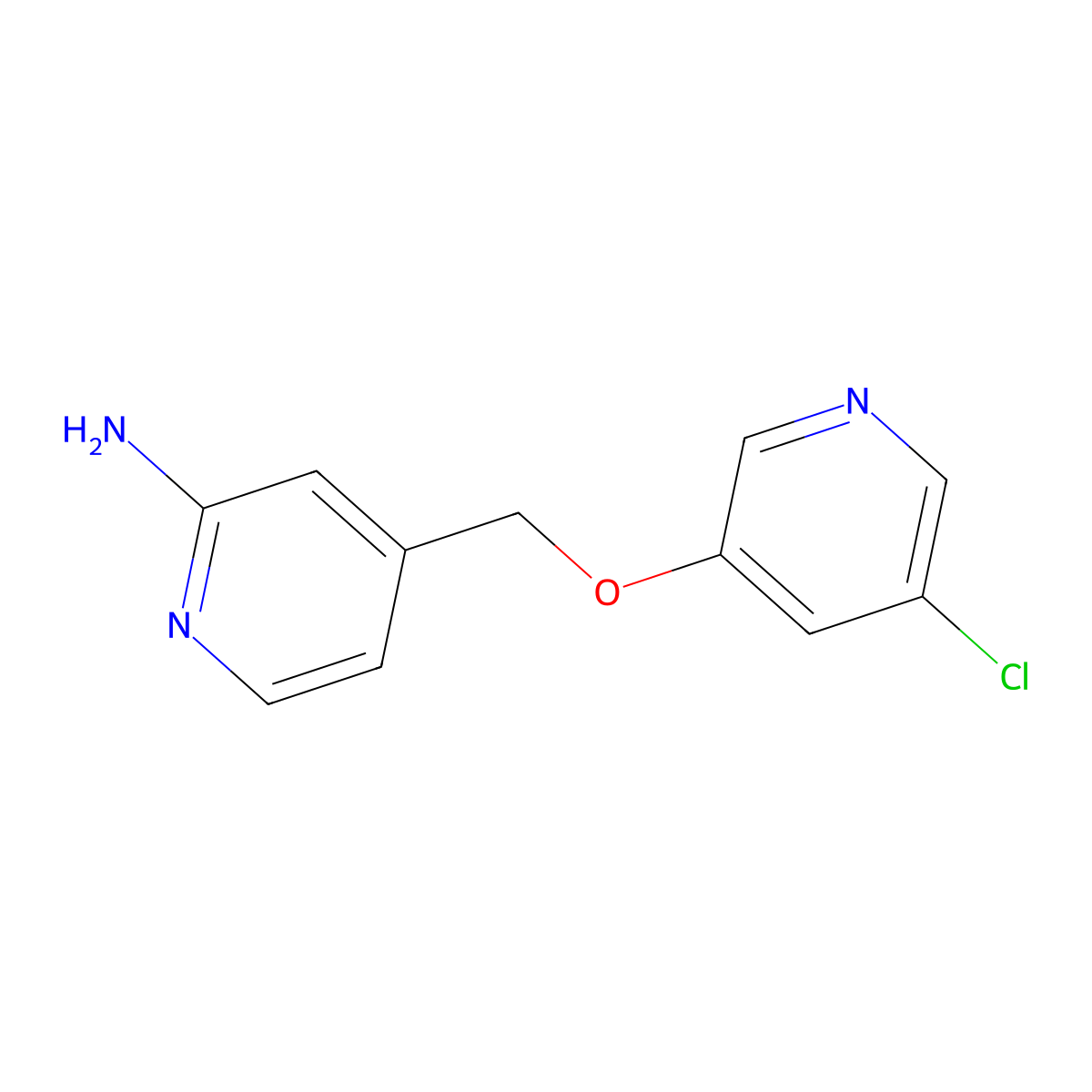 4-{[(5-Chloropyridin-3-yl)oxy]methyl}pyridin-2-amine molecular structure, CAS 1339768-79-4
