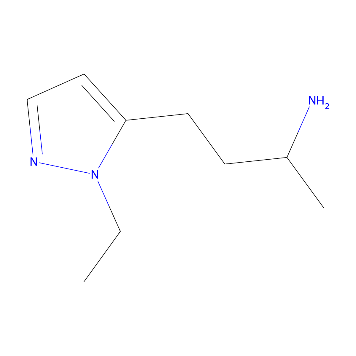 4-(1-Ethyl-1h-pyrazol-5-yl)butan-2-amine molecular structure, CAS 1339769-30-0