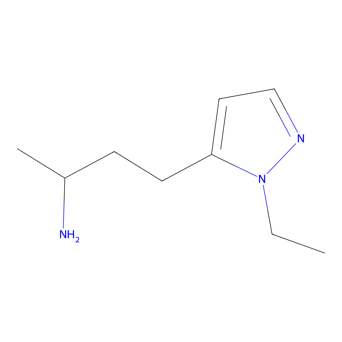 4-(1-Ethyl-1h-pyrazol-5-yl)butan-2-amine molecular structure, CAS 1339769-30-0