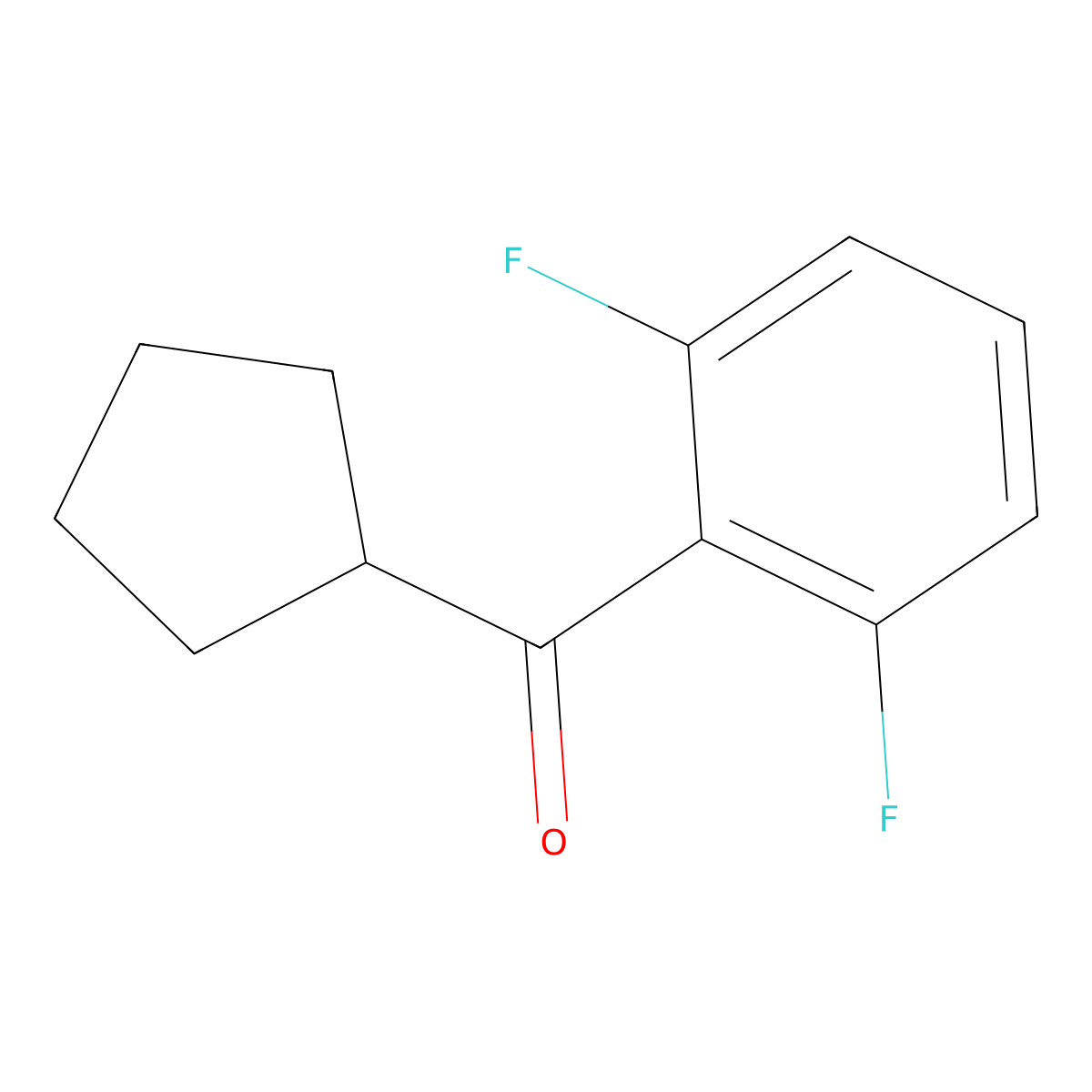 2,6-Difluorophenyl cyclopentyl ketone molecular structure, CAS 1339769-34-4