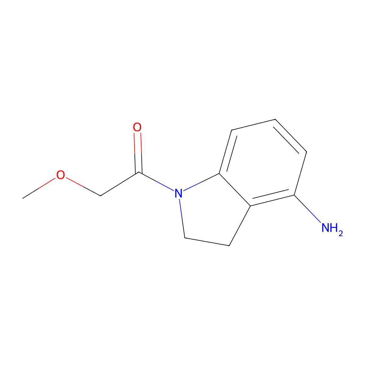1-(4-amino-2,3-dihydro-1H-indol-1-yl)-2-methoxyethan-1-one molecular structure, CAS 1339774-21-8