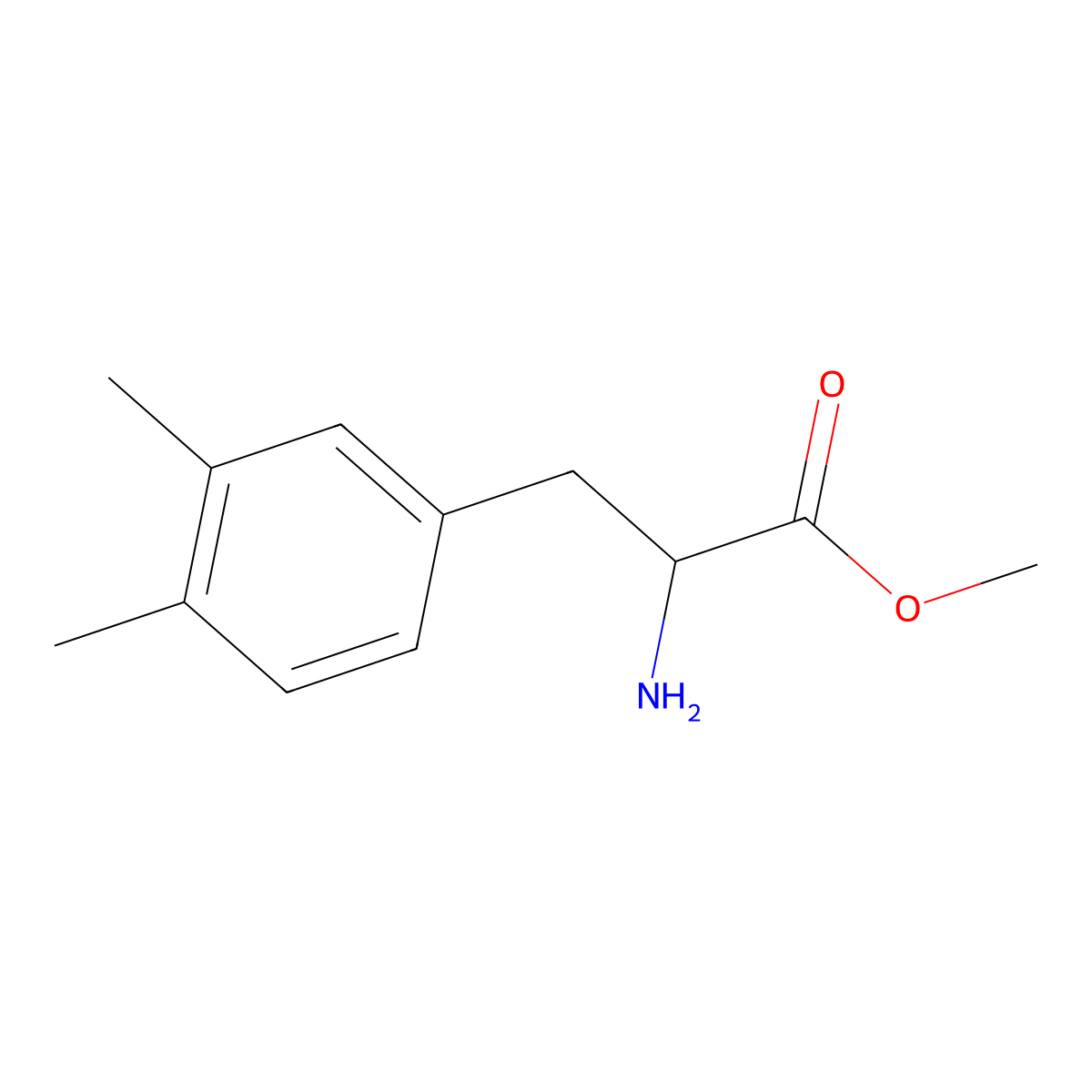 Methyl 2-amino-3-(3,4-dimethylphenyl)propanoate molecular structure, CAS 1339775-11-9
