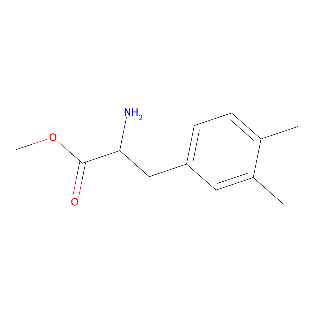 Methyl 2-amino-3-(3,4-dimethylphenyl)propanoate molecular structure, CAS 1339775-11-9