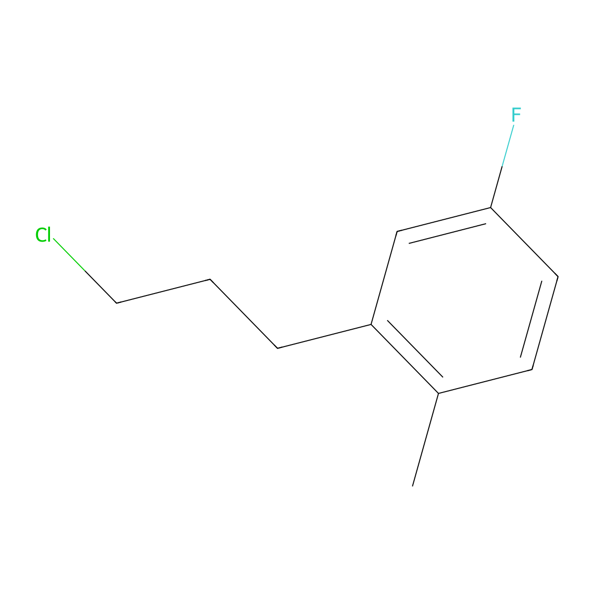 2-(3-Chloropropyl)-4-fluoro-1-methylbenzene molecular structure, CAS 1339775-79-9