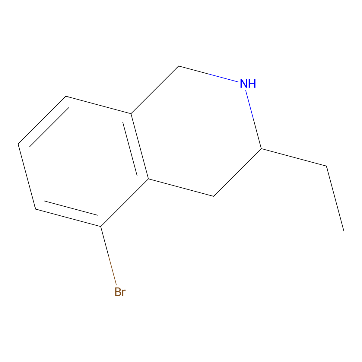 5-Bromo-3-ethyl-1,2,3,4-tetrahydroisoquinoline molecular structure, CAS 1339776-91-8