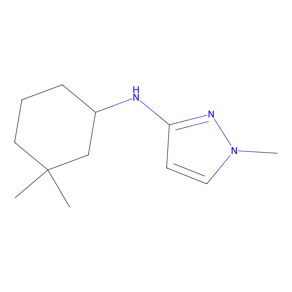 N-(3,3-Dimethylcyclohexyl)-1-methyl-1H-pyrazol-3-amine molecular structure, CAS 1339779-92-8