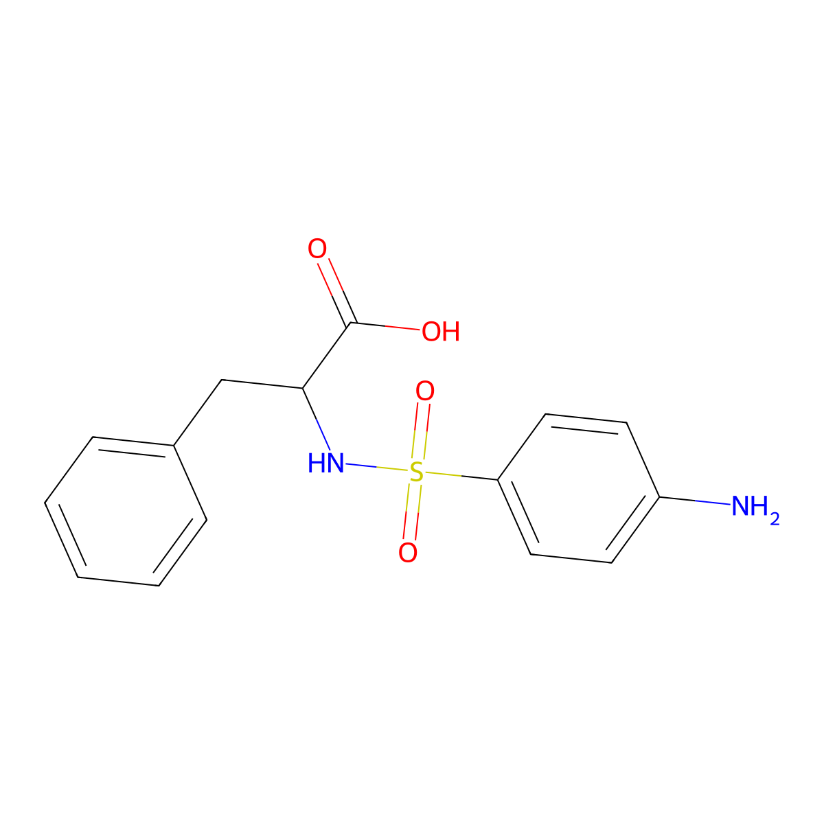 N-(4-Aminobenzene-1-sulfonyl)phenylalanine molecular structure, CAS 133978-59-3