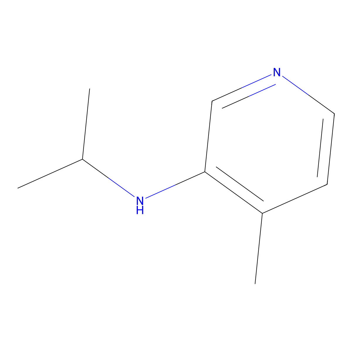 4-methyl-N-(propan-2-yl)pyridin-3-amine molecular structure, CAS 1339782-20-5
