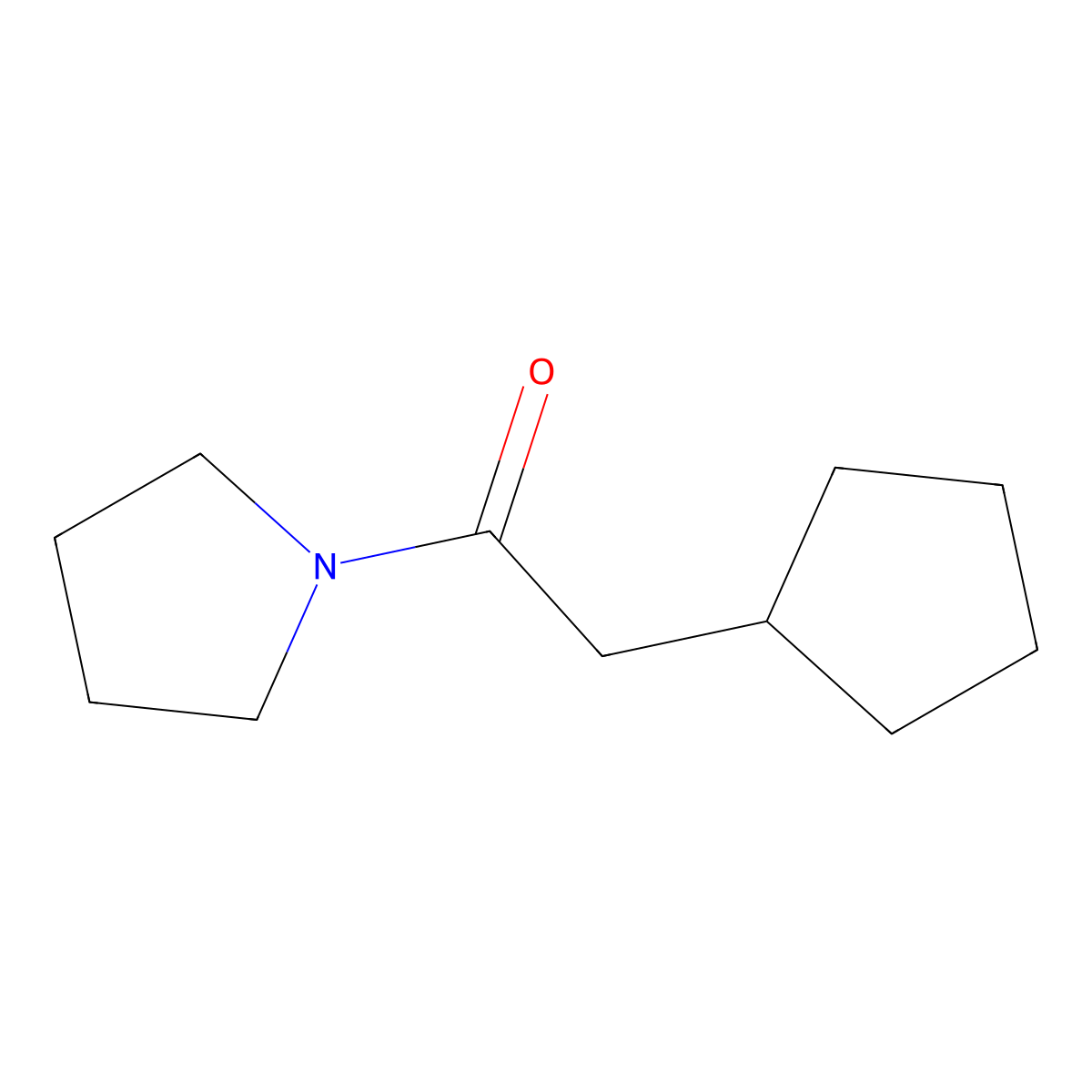 2-Cyclopentyl-1-(pyrrolidin-1-yl)ethan-1-one molecular structure, CAS 1339787-72-2