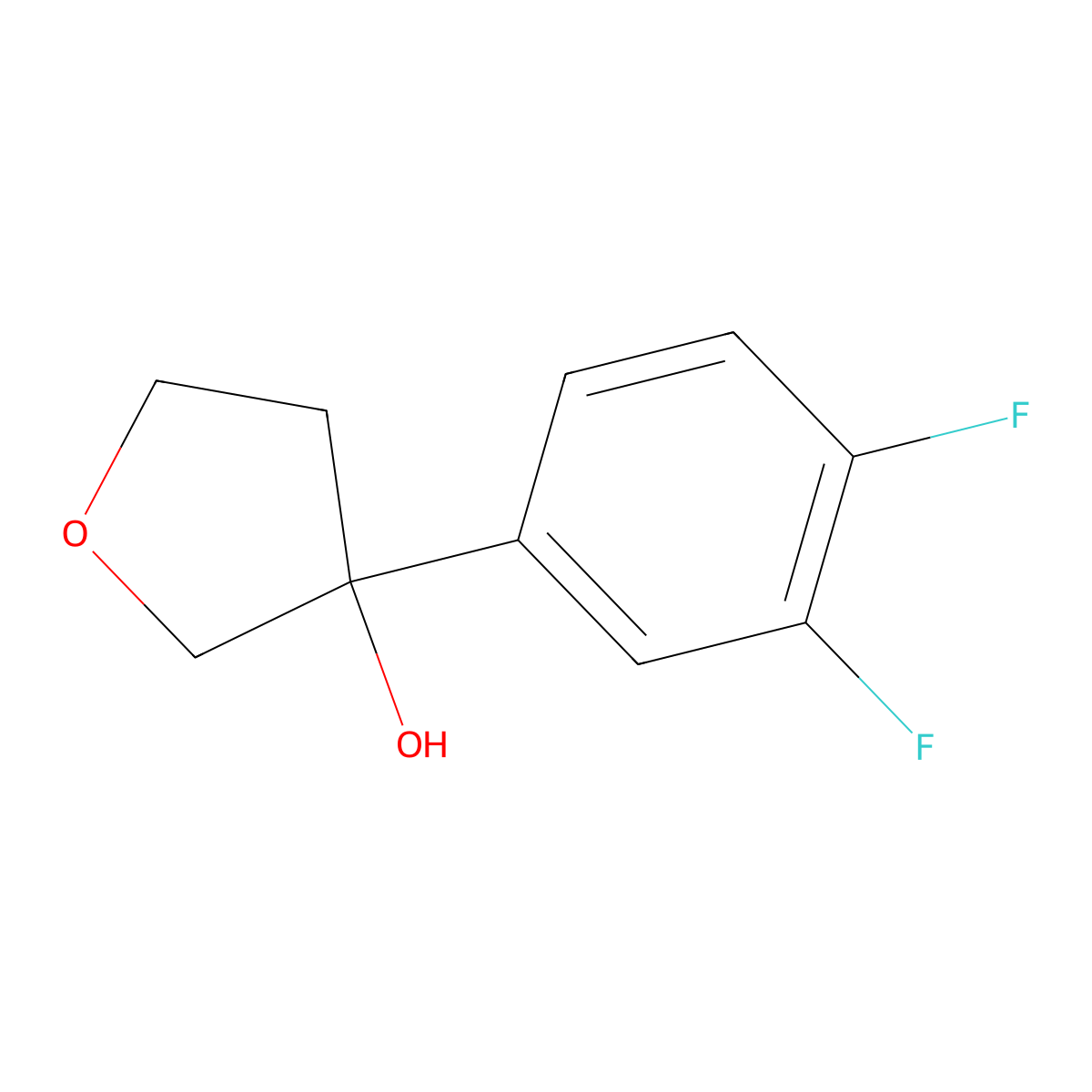3-(3,4-Difluorophenyl)oxolan-3-ol molecular structure, CAS 1339789-91-1