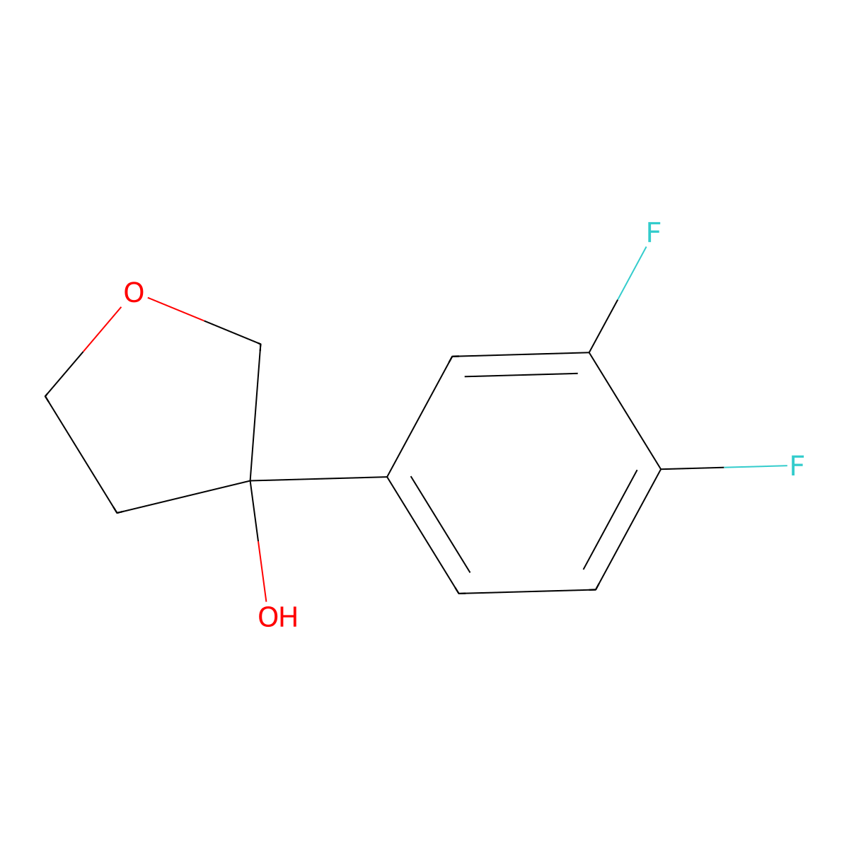 3-(3,4-Difluorophenyl)oxolan-3-ol molecular structure, CAS 1339789-91-1