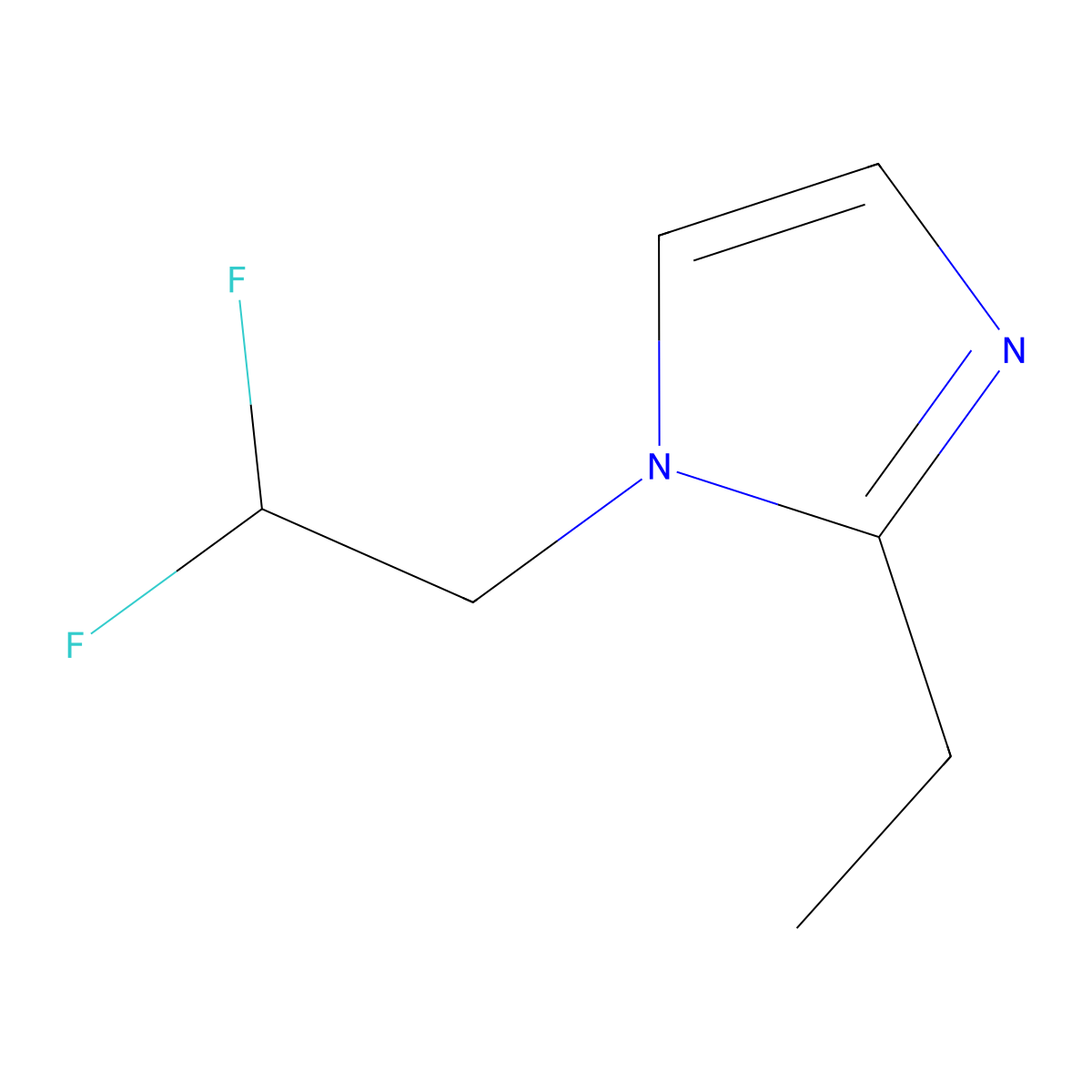 1-(2,2-difluoroethyl)-2-ethyl-1H-imidazole molecular structure, CAS 1339790-91-8