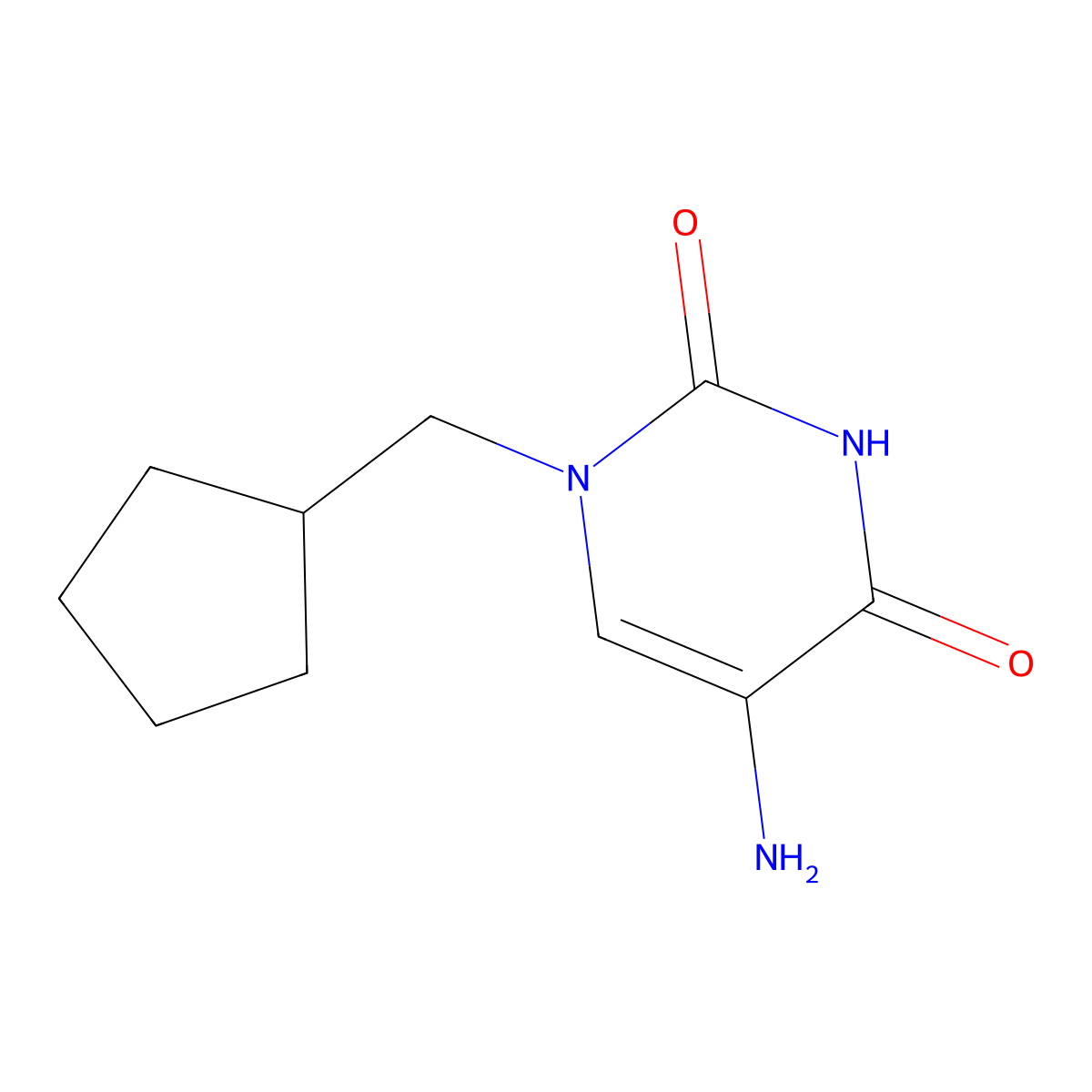 5-Amino-1-(cyclopentylmethyl)pyrimidine-2,4(1h,3h)-dione molecular structure, CAS 1339792-78-7