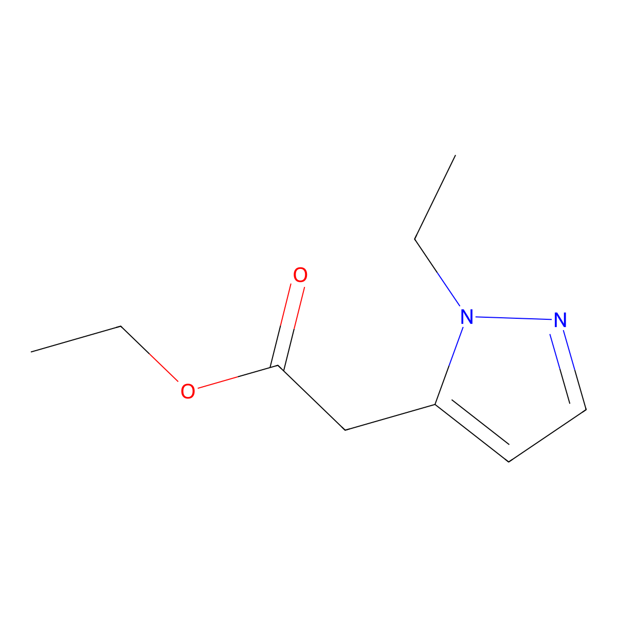 Ethyl (1-ethyl-1H-pyrazol-5-yl)acetate molecular structure, CAS 1339793-66-6