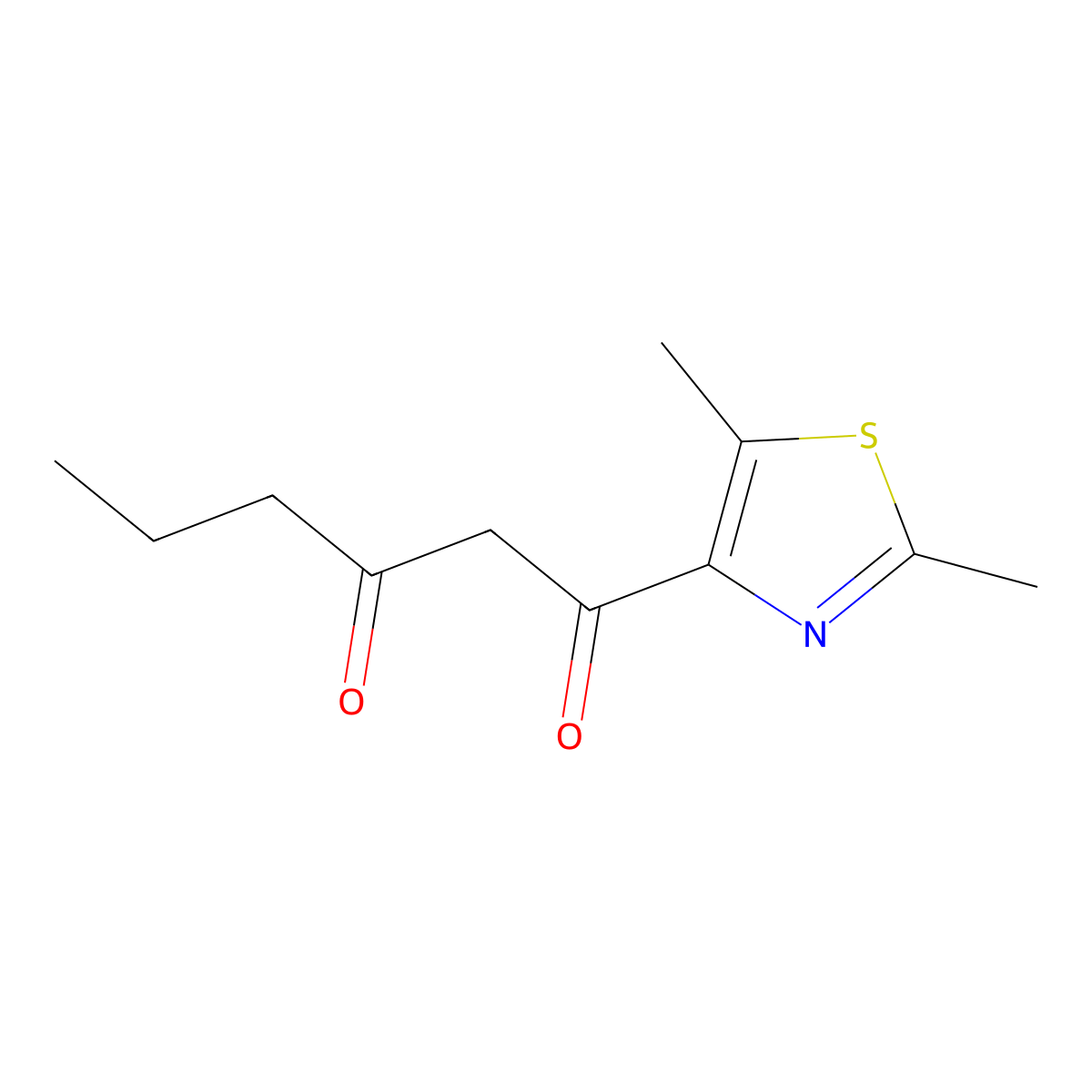 1-(2,5-Dimethylthiazol-4-yl)hexane-1,3-dione molecular structure, CAS 1339793-68-8