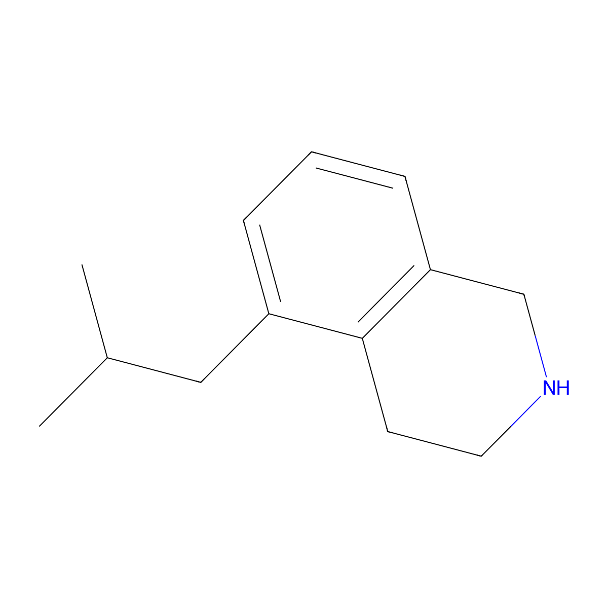 5-(2-Methylpropyl)-1,2,3,4-tetrahydroisoquinoline molecular structure, CAS 1339797-51-1