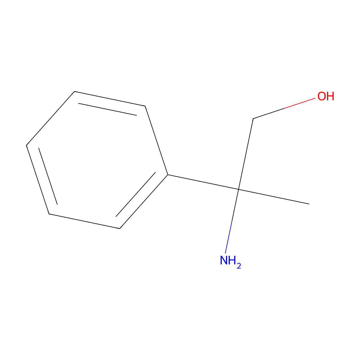 (S)-2-Amino-2-phenyl-1-propanol molecular structure, CAS 13398-53-3