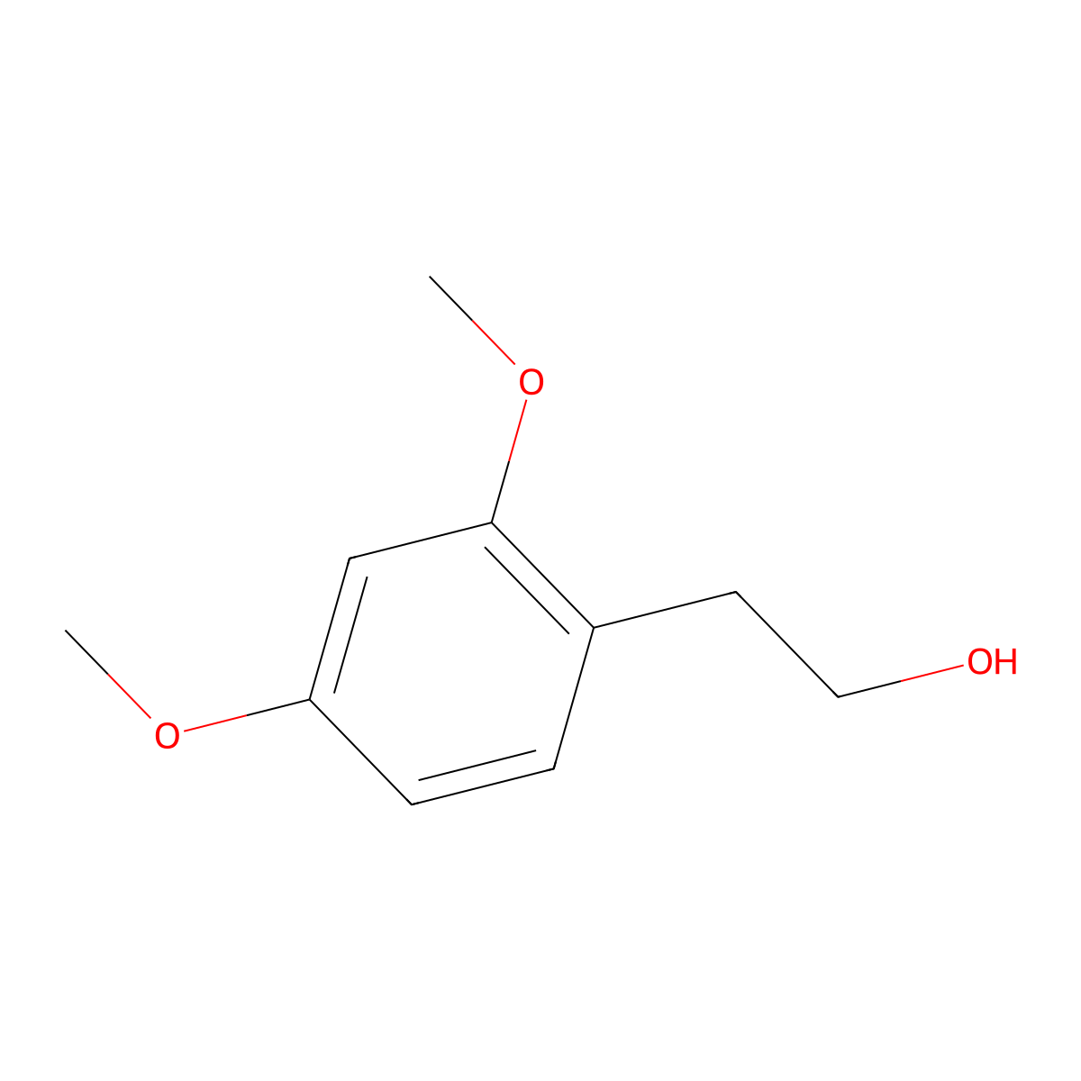2-(2,4-Dimethoxyphenyl)ethanol molecular structure, CAS 13398-65-7