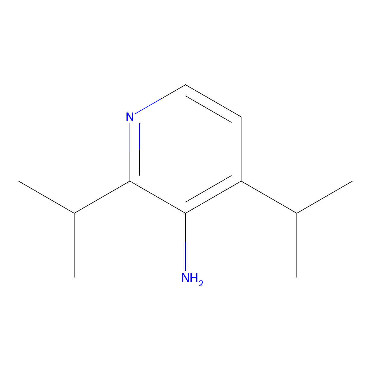 2,4-Bis(propan-2-yl)pyridin-3-amine molecular structure, CAS 133980-64-0